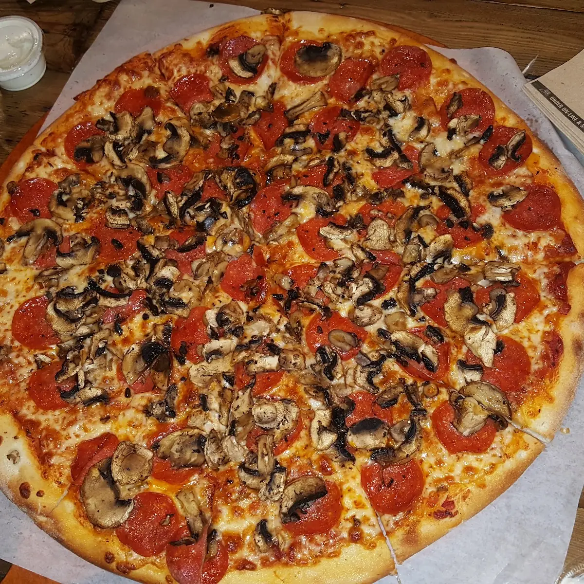 Pepperoni and Mushroom Pizza