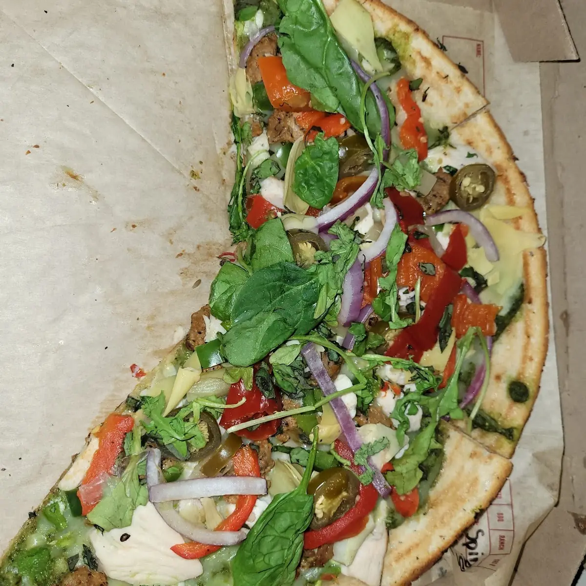Cauliflower Crust Pizza with All the Toppings