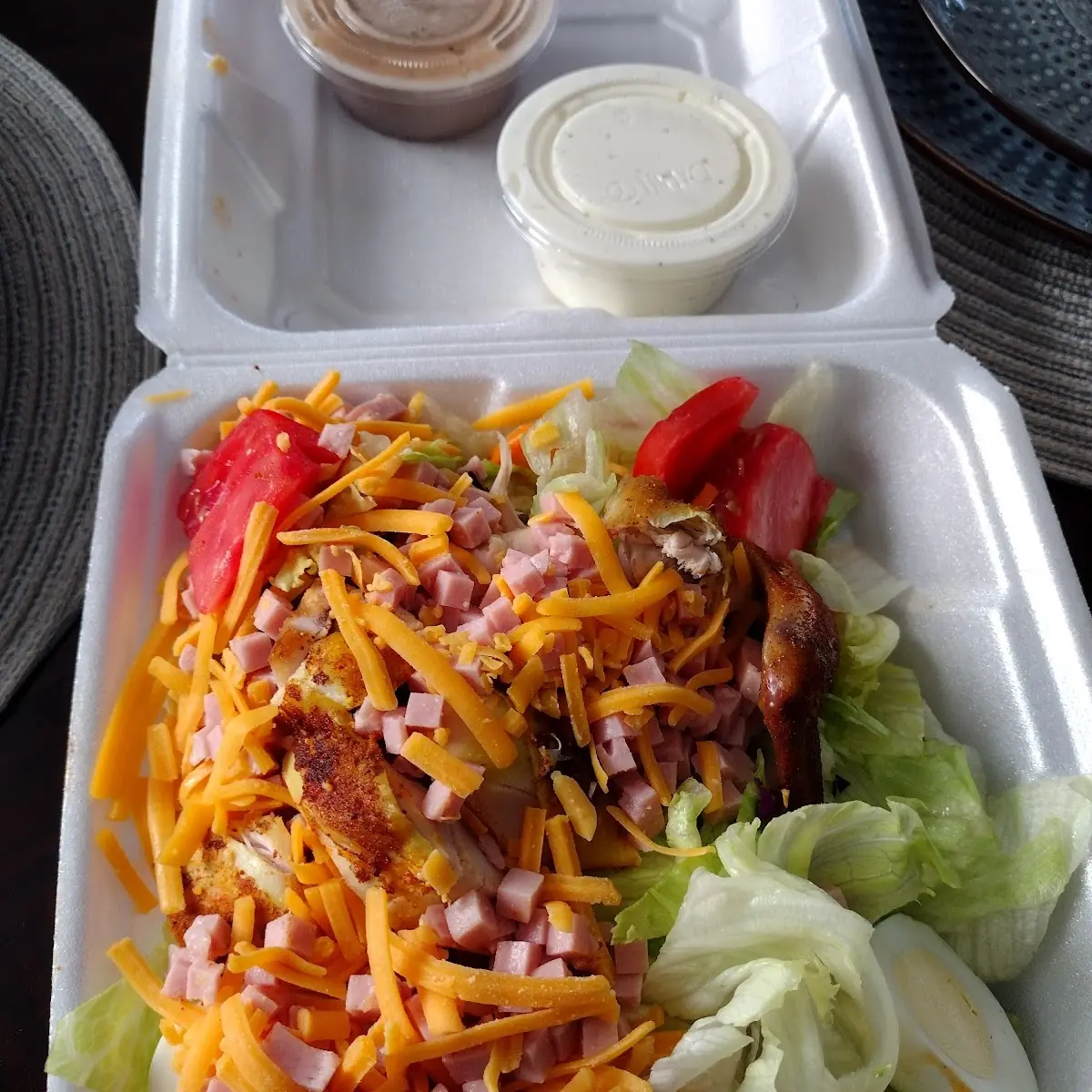 Chef Salad with Italian & Ranch Dressing