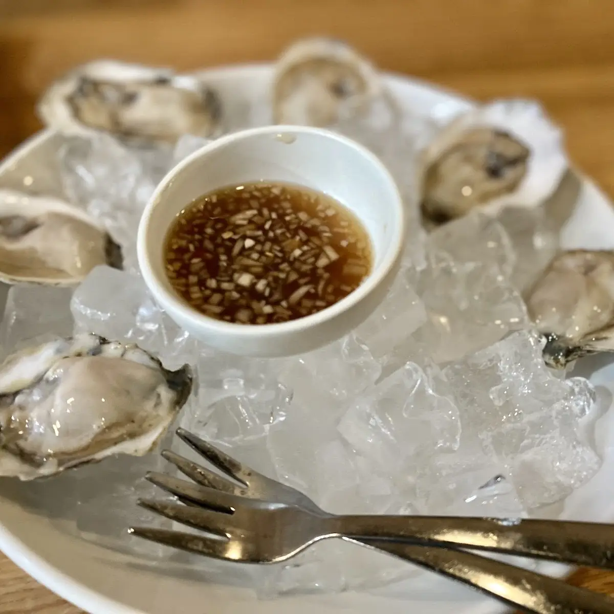 Raw Oysters with Thai Chile Mignonette GF