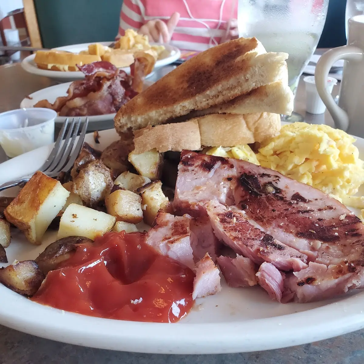 2 Eggs Ham Home Fried Potatoes