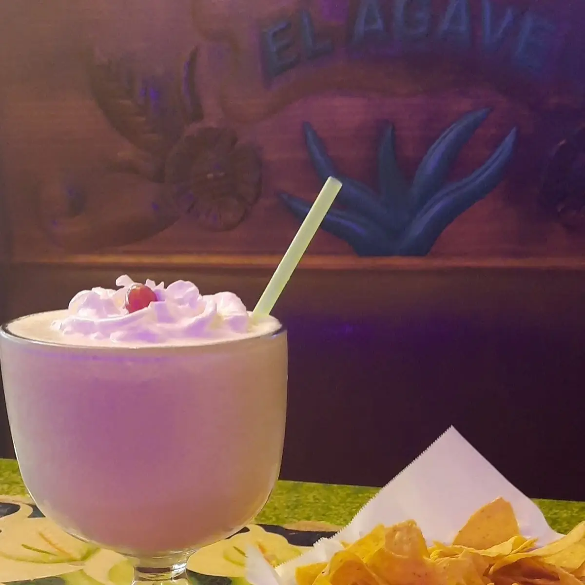 Chips and Salsa and Pina Colada
