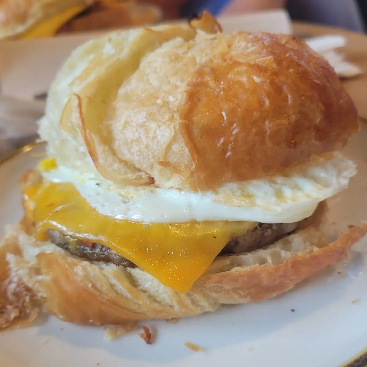 Sausage Egg and Cheese Croissant