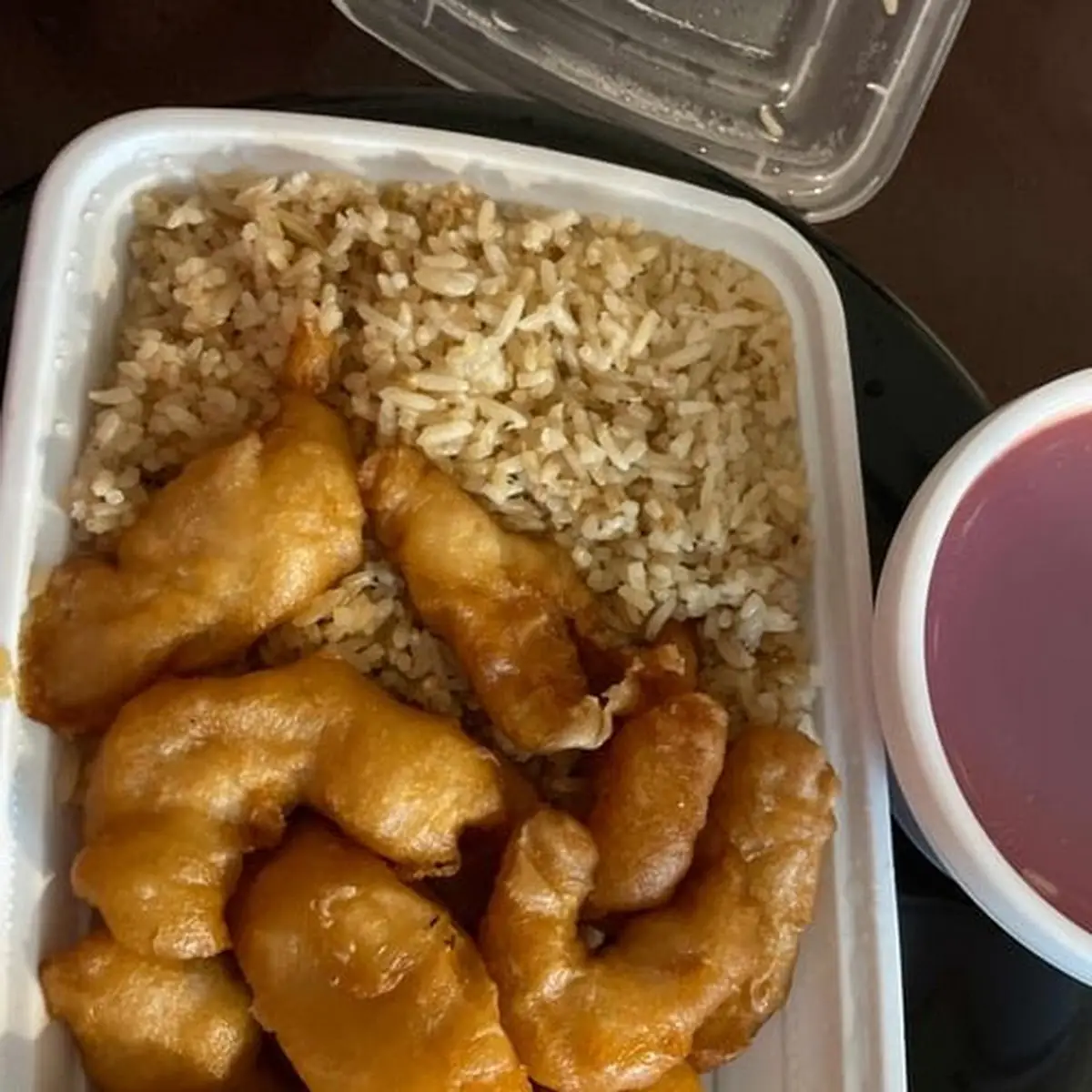 Sweet and Sour Chicken Combo with Egg Roll Fried Rice