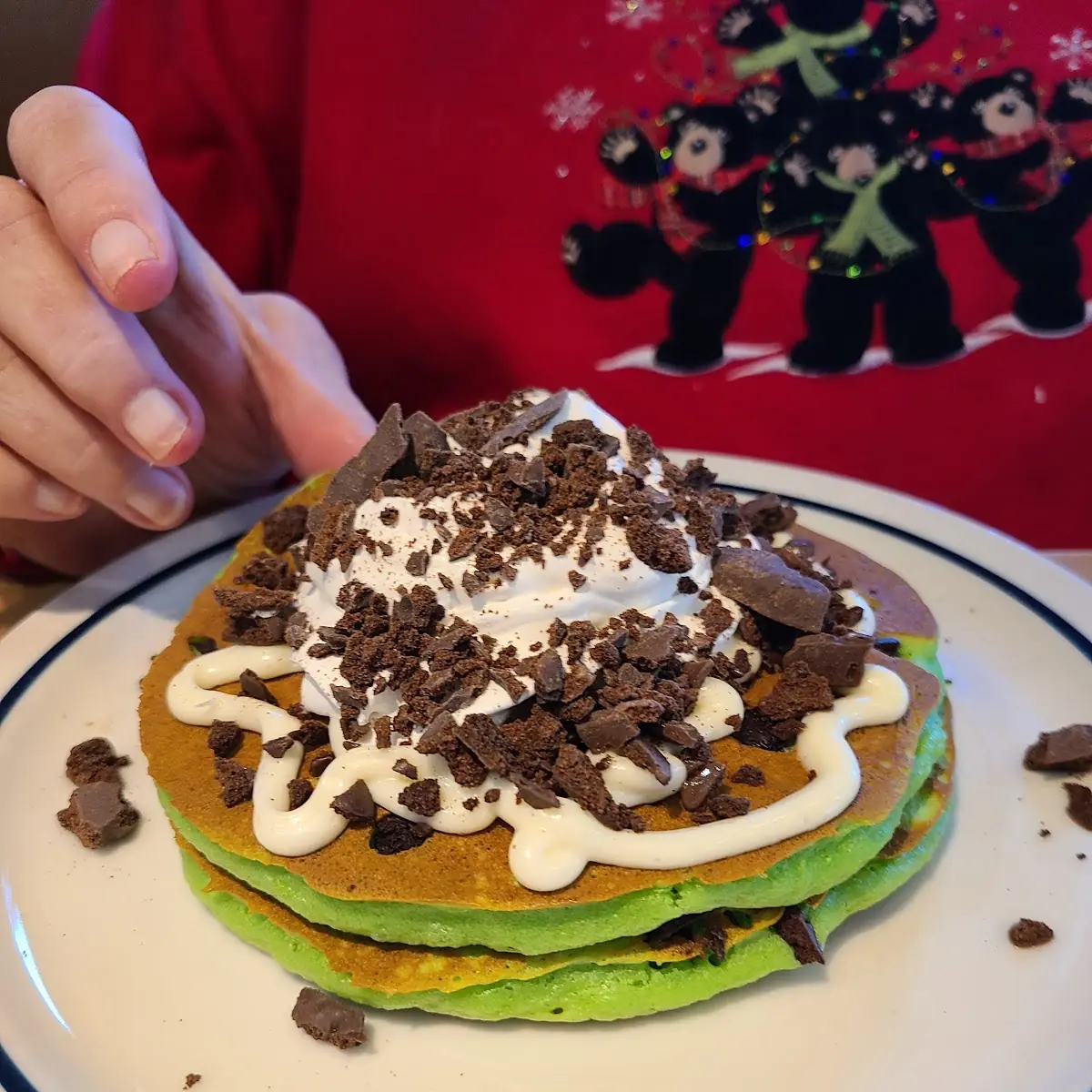 Girl Scout Thin Mint Pancakes