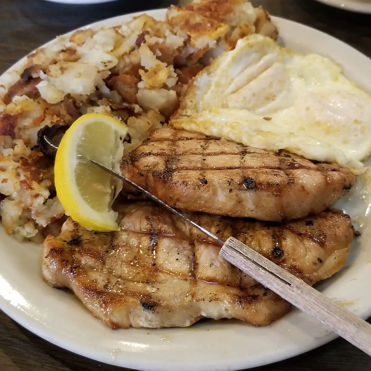 Pork Chops and Eggs