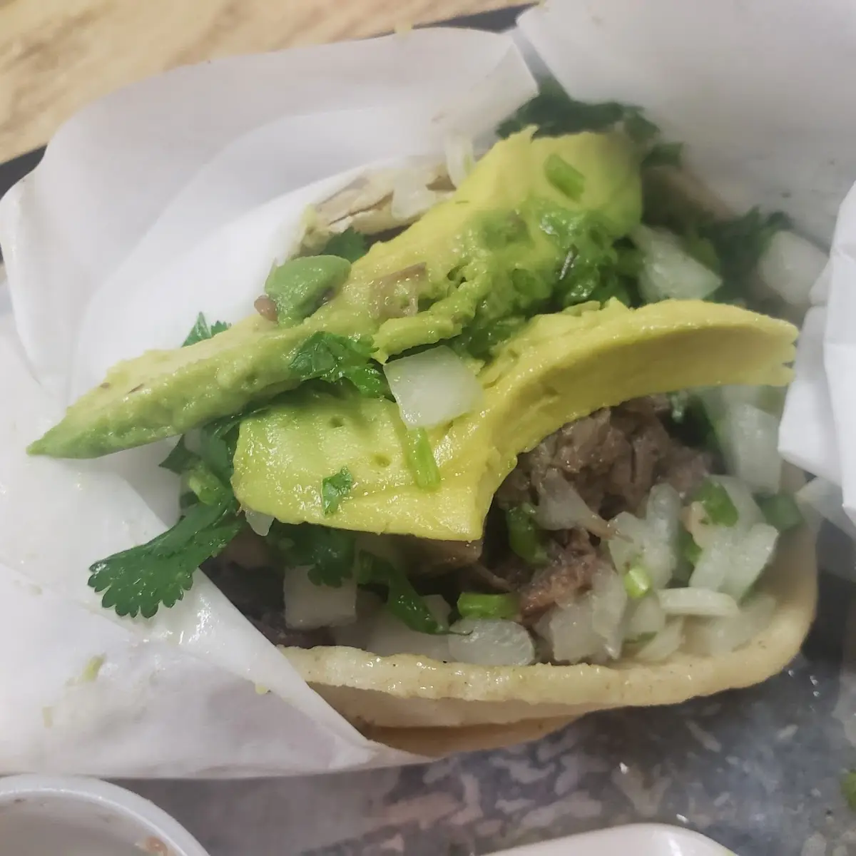 Lengua Taco with Avocado