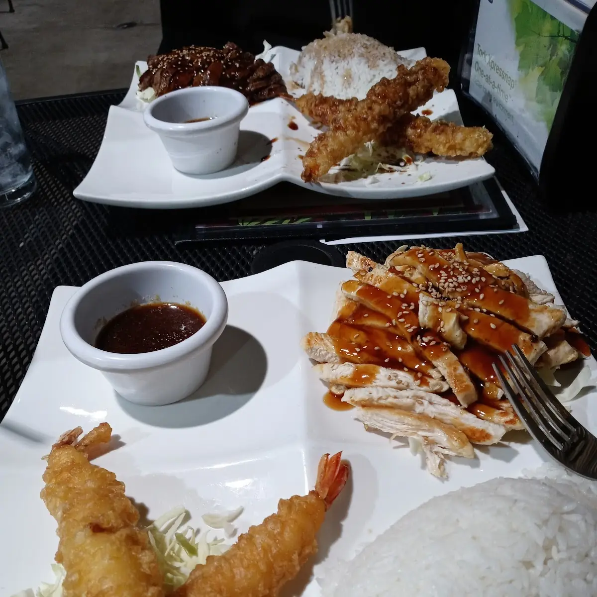 Teriyaki Chicken with Tempura Shrimp