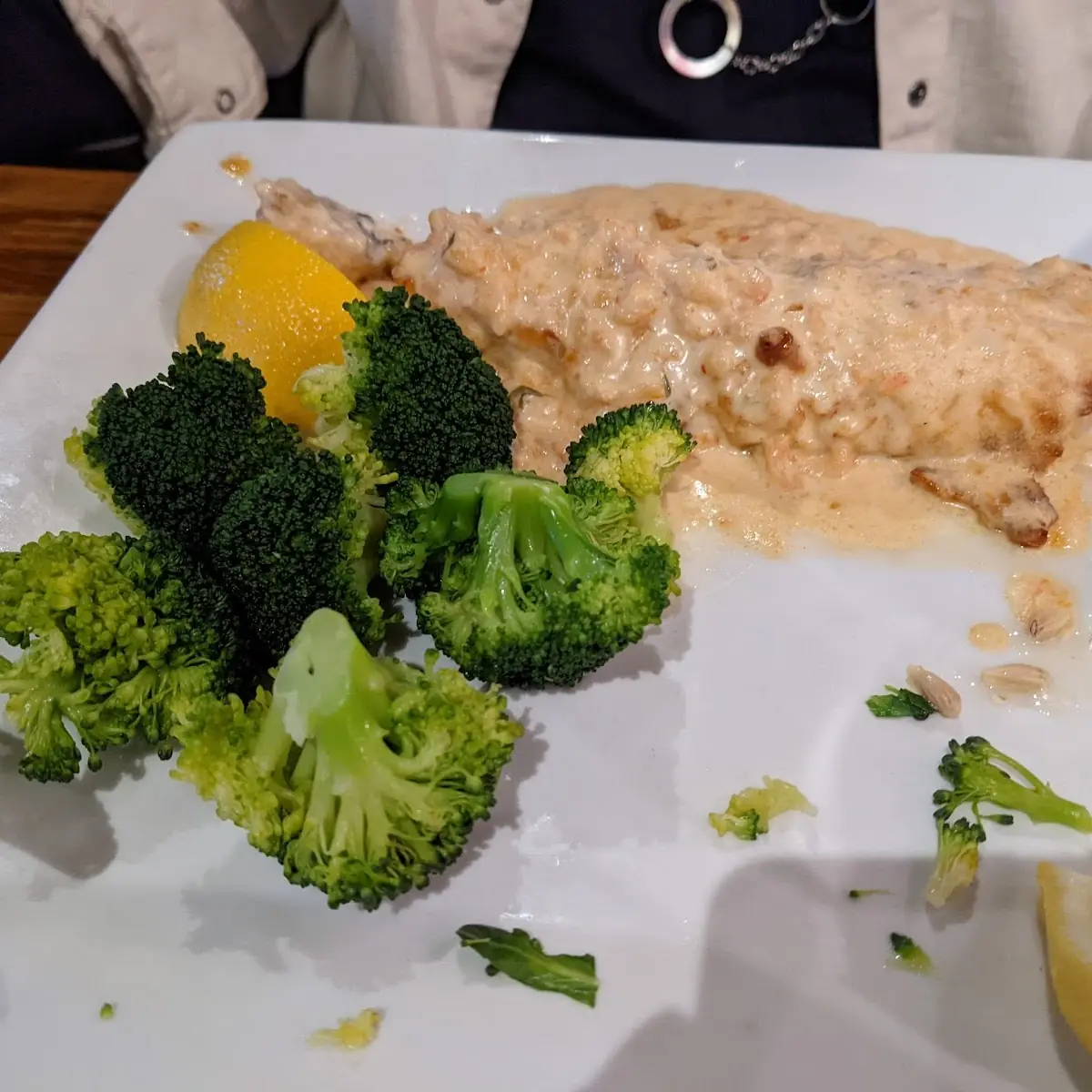 Baked Haddock with Lobster Sauce