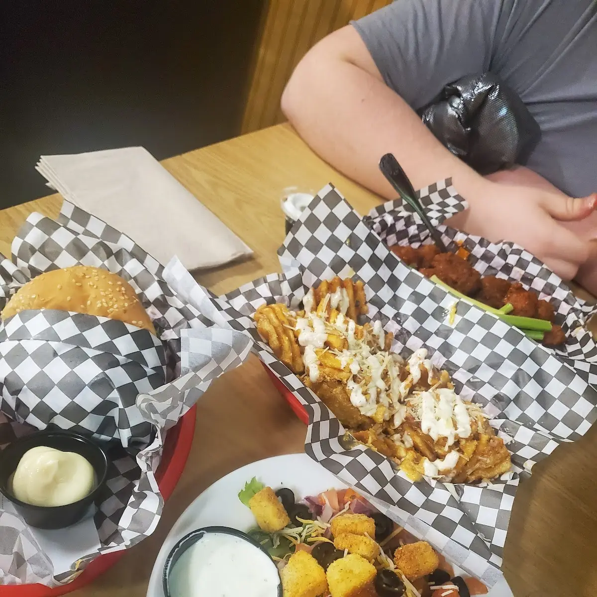 Wings and Garden Burger