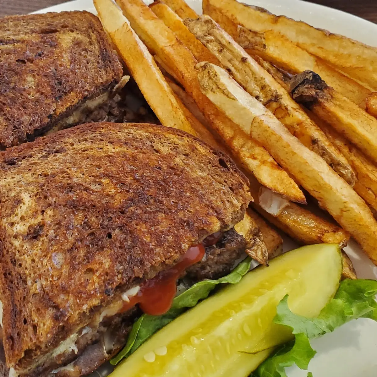 Patty Melt and Fries