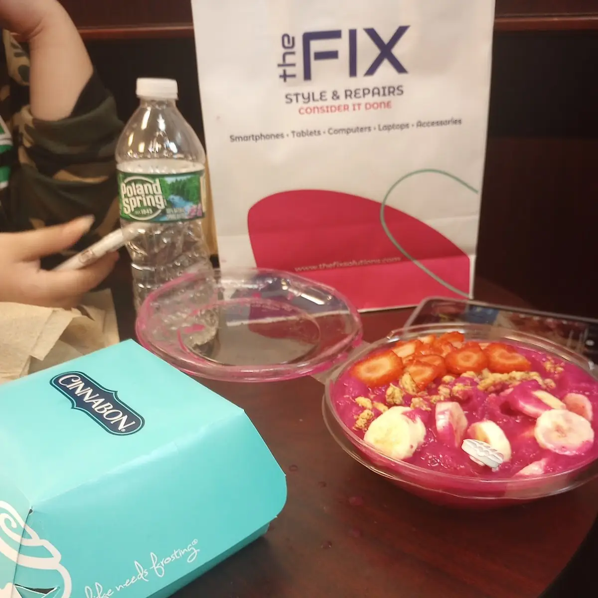 Cinnamon Roll Dragon Fruit Bowl