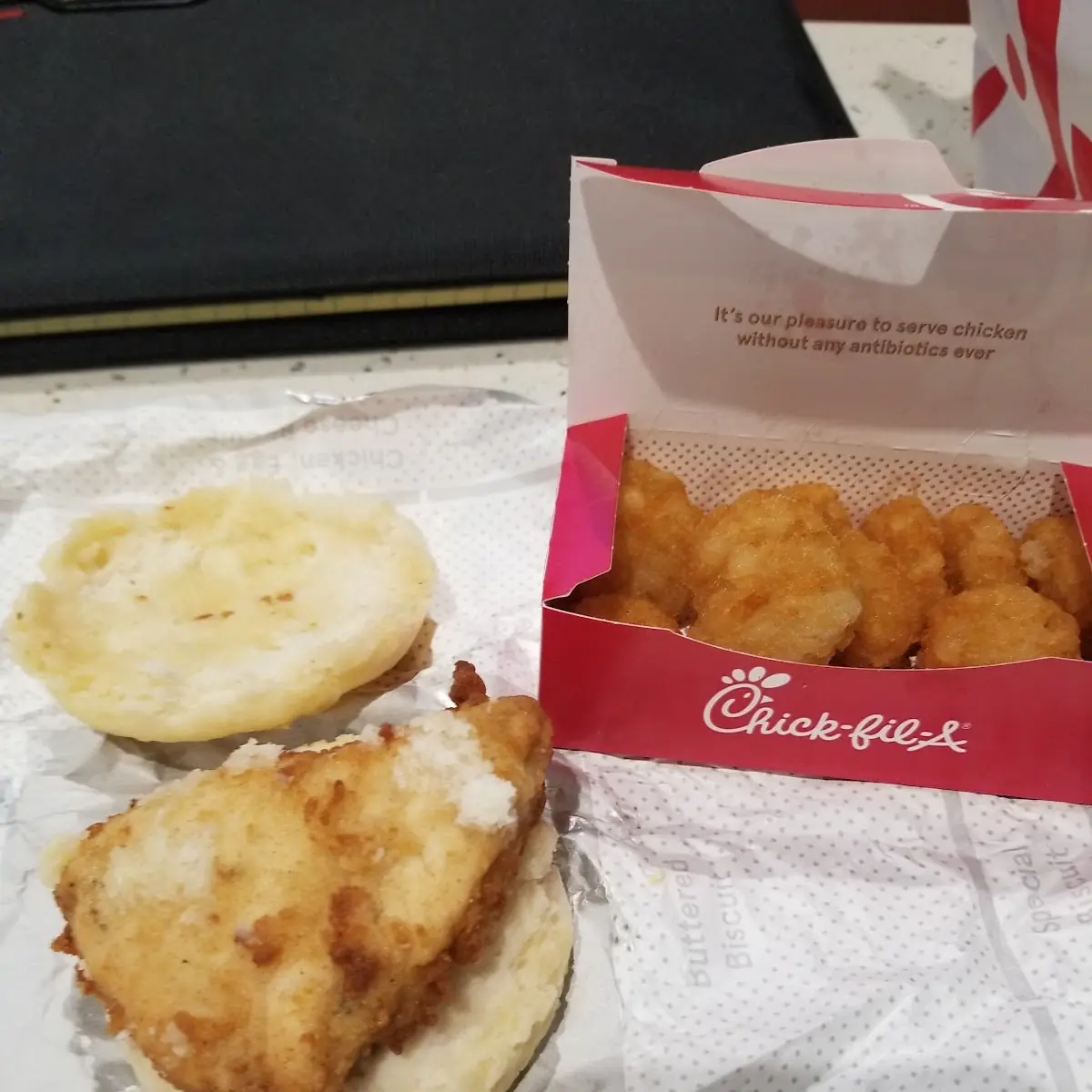 Chicken Biscuit Breakfast Meal