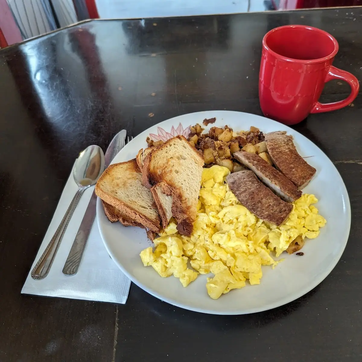 Eggs Home Fries Toast