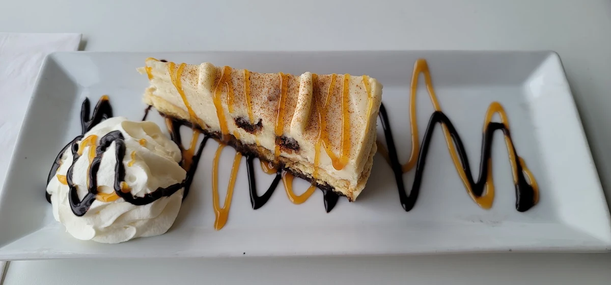 Cinnamon Bun Cheesecake Should Be Illegal, The Blind Angler Grill