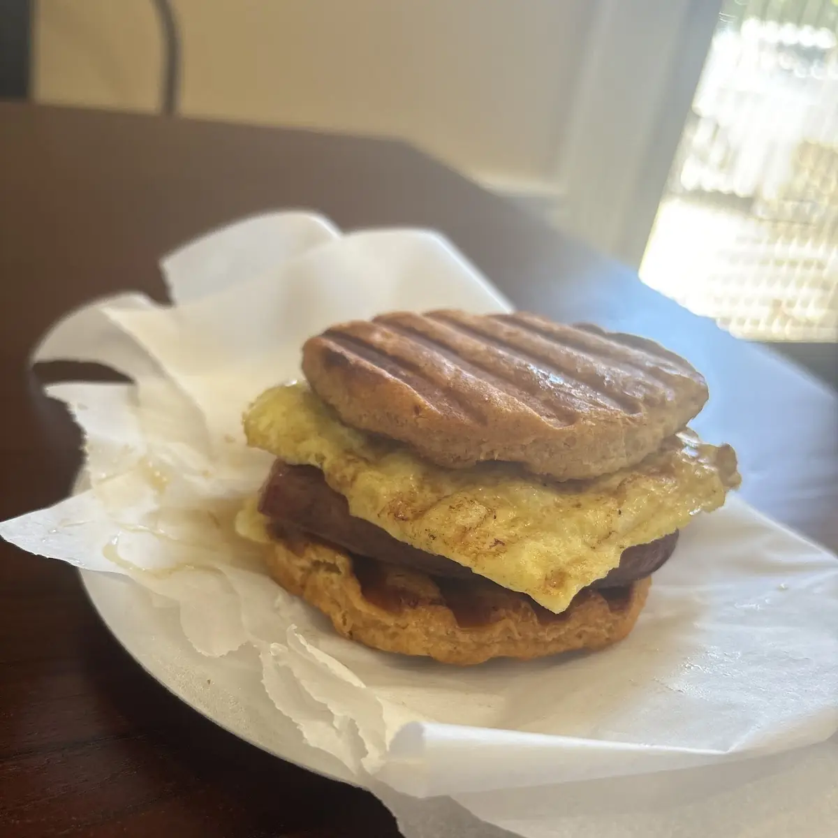 Egg Sausage Honey Biscuits