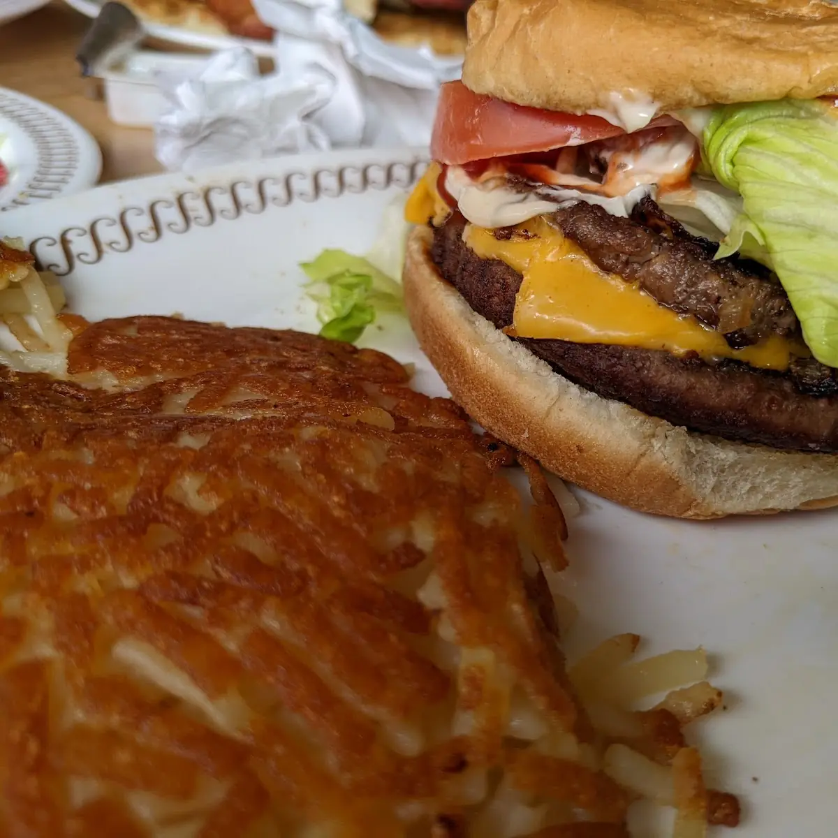 Double Cheeseburger with Hashbrowns