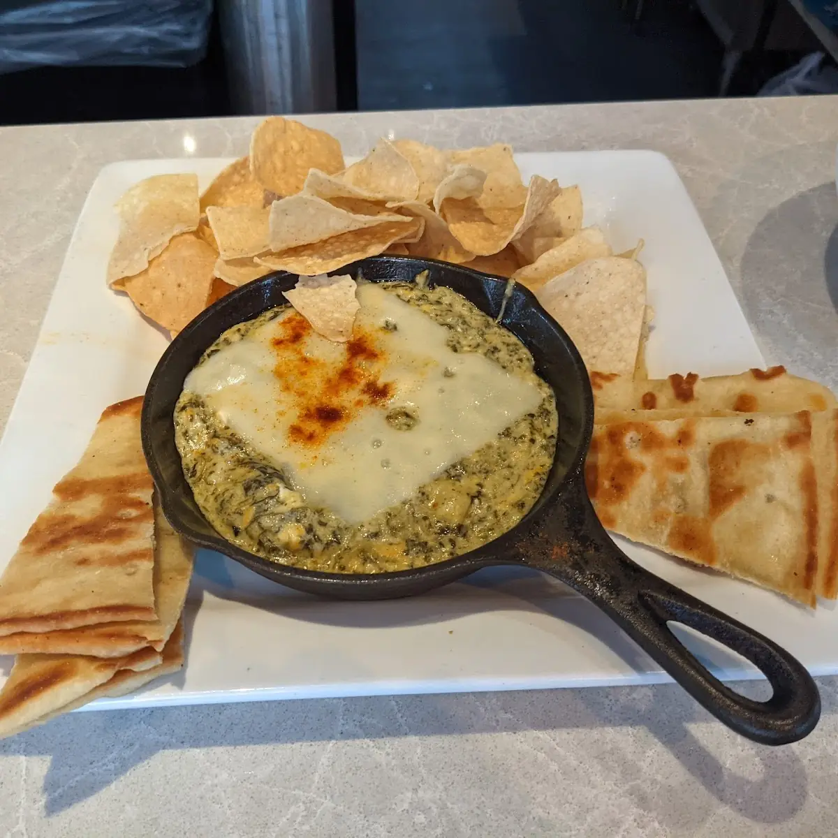 Fiesta Spinach Artichoke Dip
