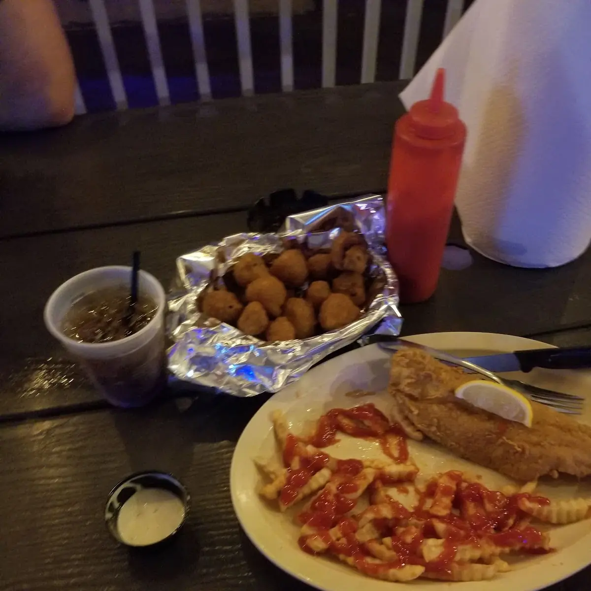 Fish and Chips and Fried Mushrooms