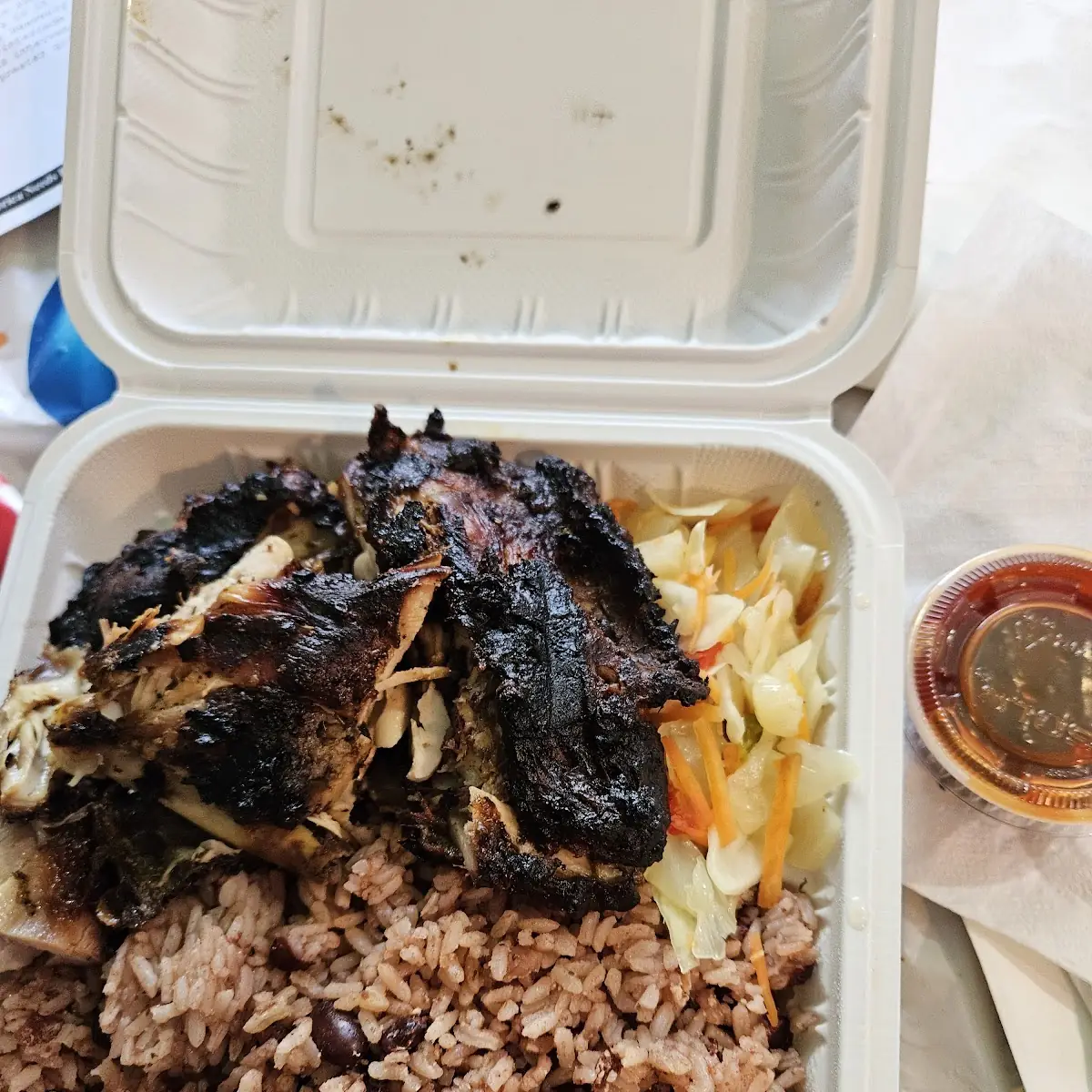 Jerk Chicken Steamed Cabbage