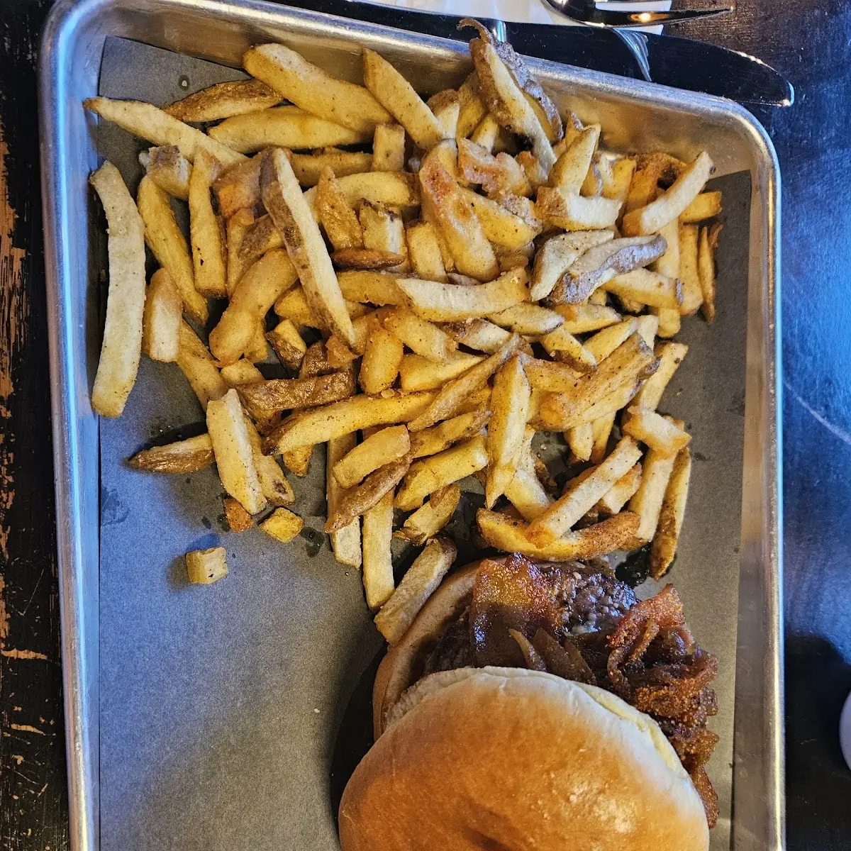 Black and Blue Cheese Burger
