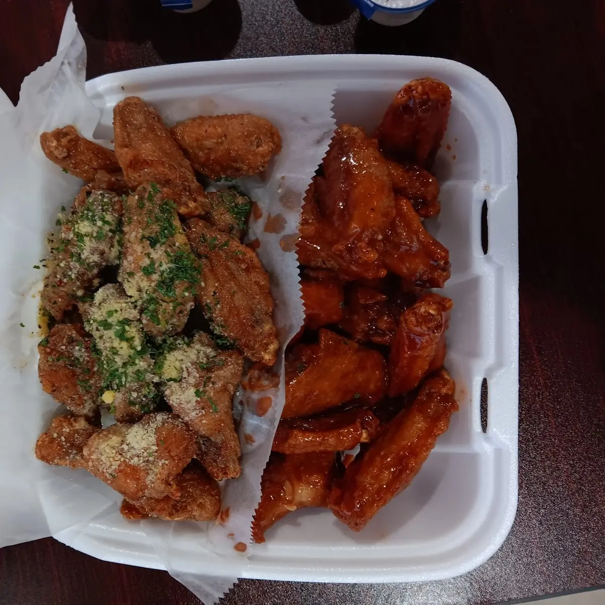 Garlic Parmesan and Hot Honey Buffalo