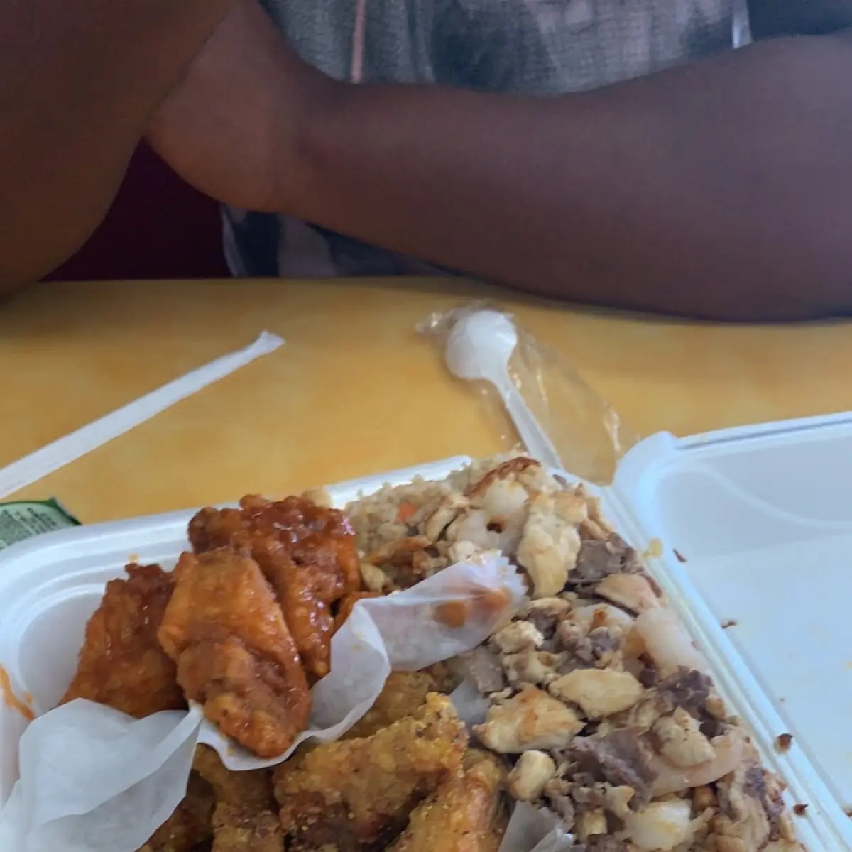 Lemon Pepper Wings with Mild Wings Fried Rice