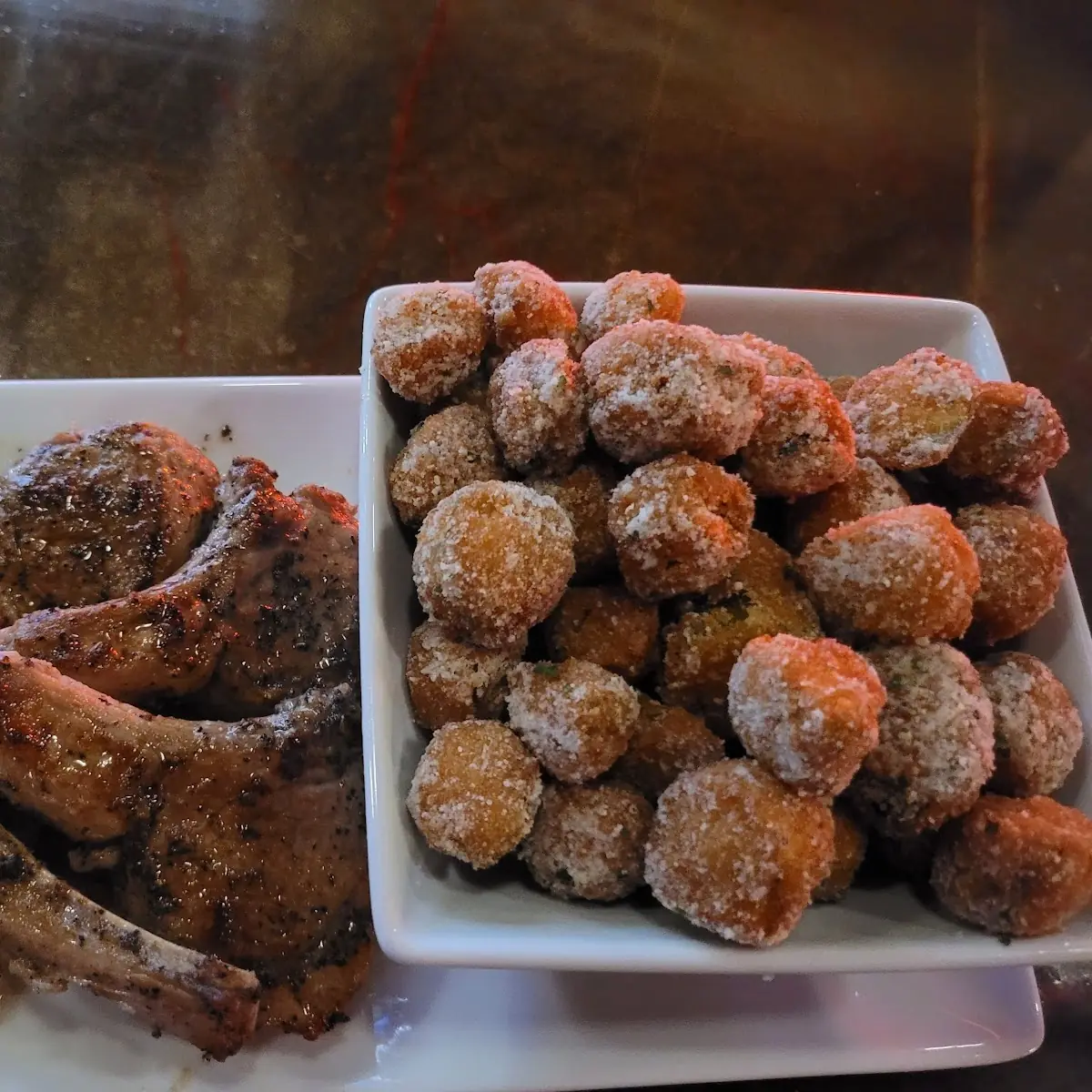 Lamb Chops and Okra