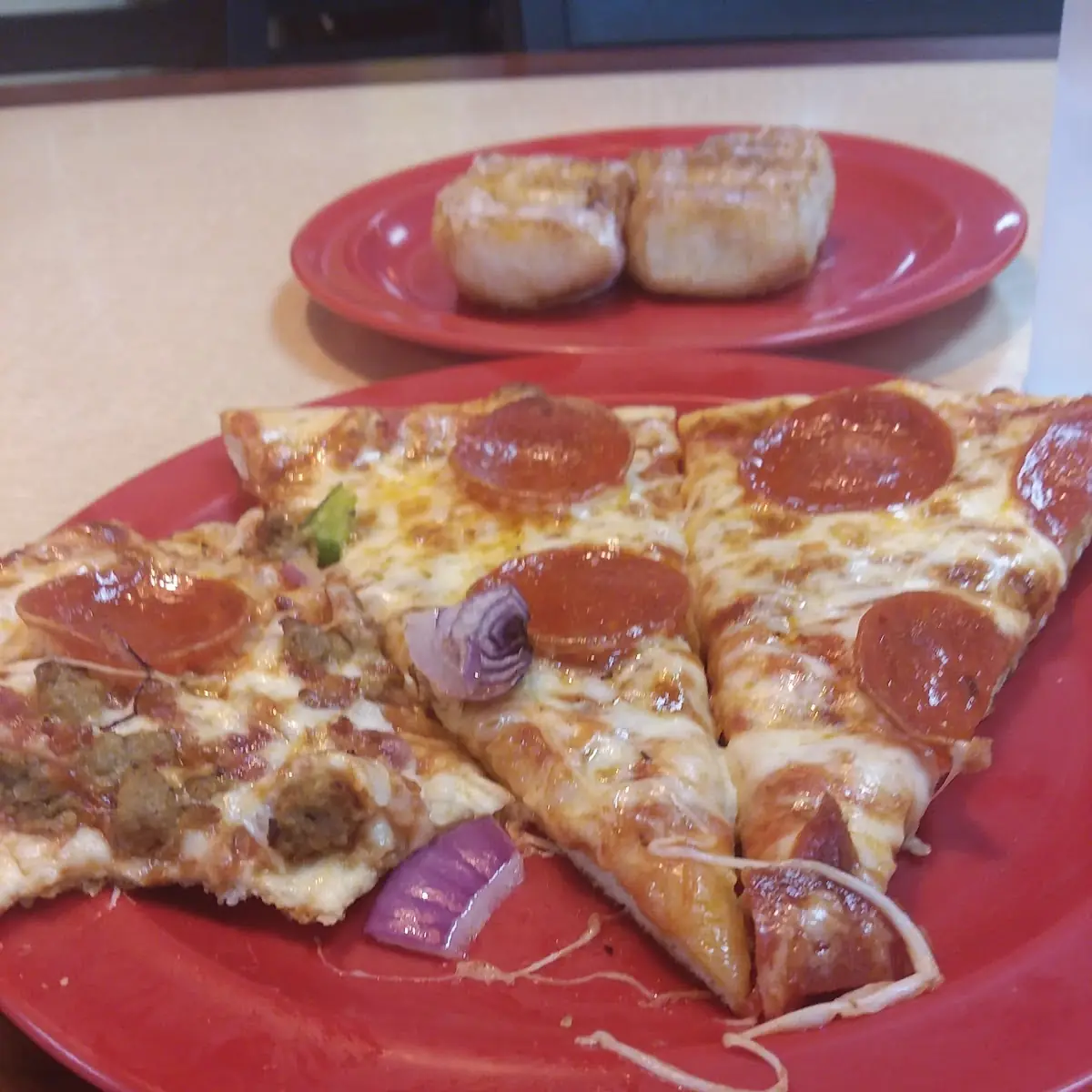 Flatbread Pizza and Pepperoni Pizza Cinnamon Bun