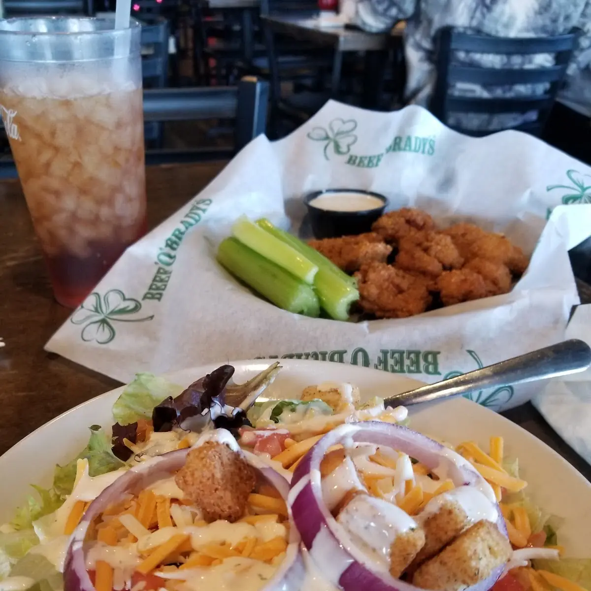 Boneless Wings and Side Salad