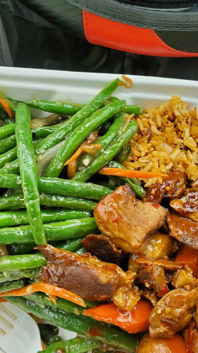 Fried Rice String Beans and Stew Beef