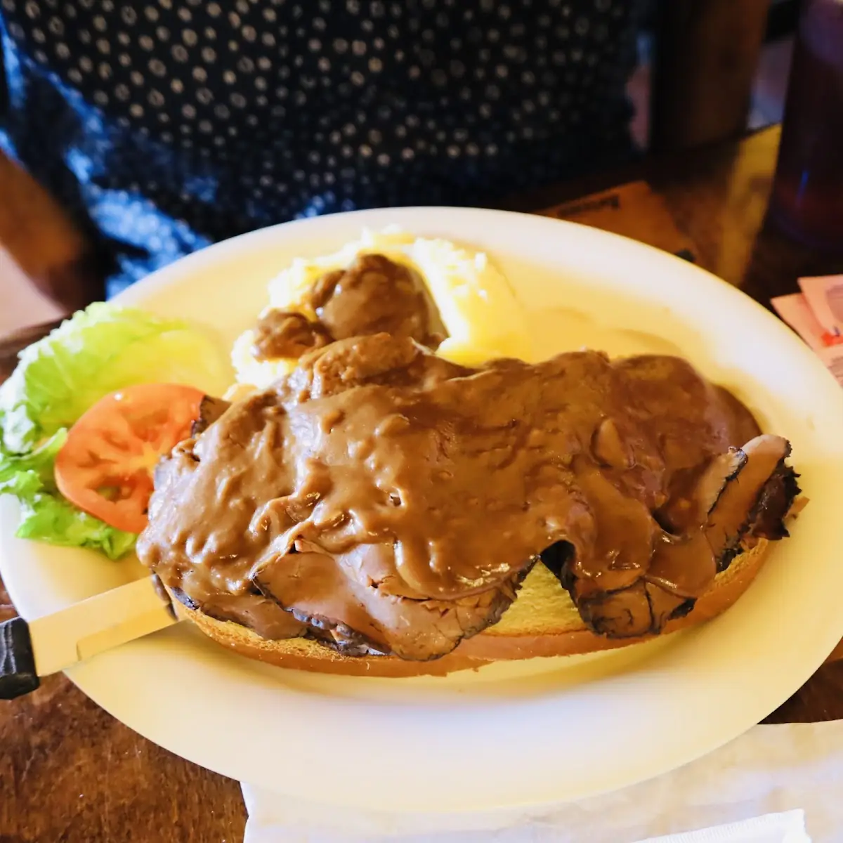 T Hot Roast Beef Sandwich