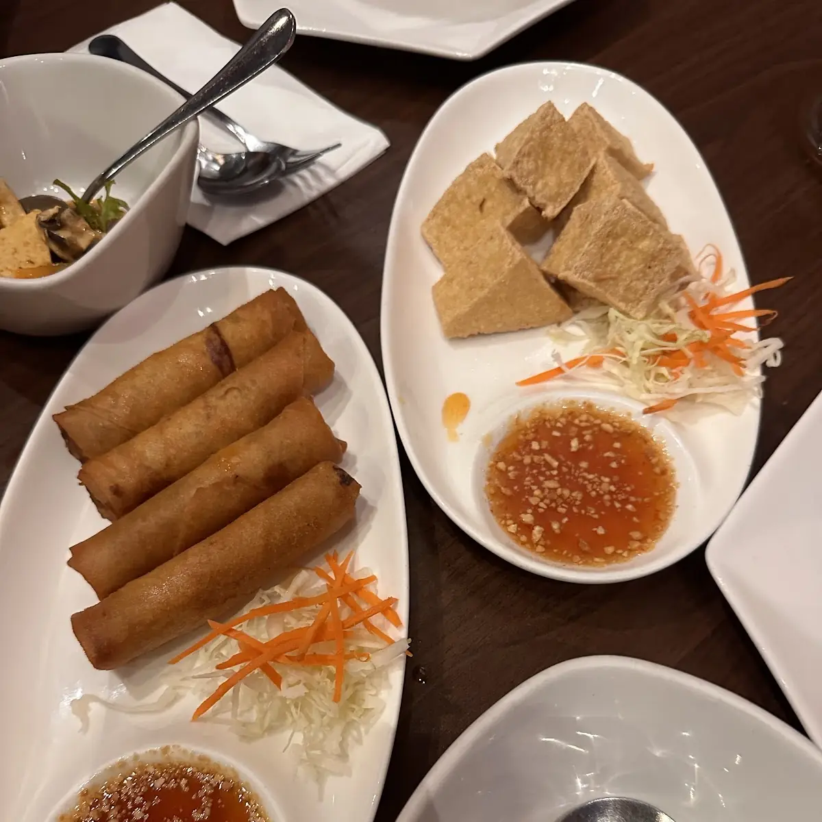 Crispy Spring Rolls and Tofu