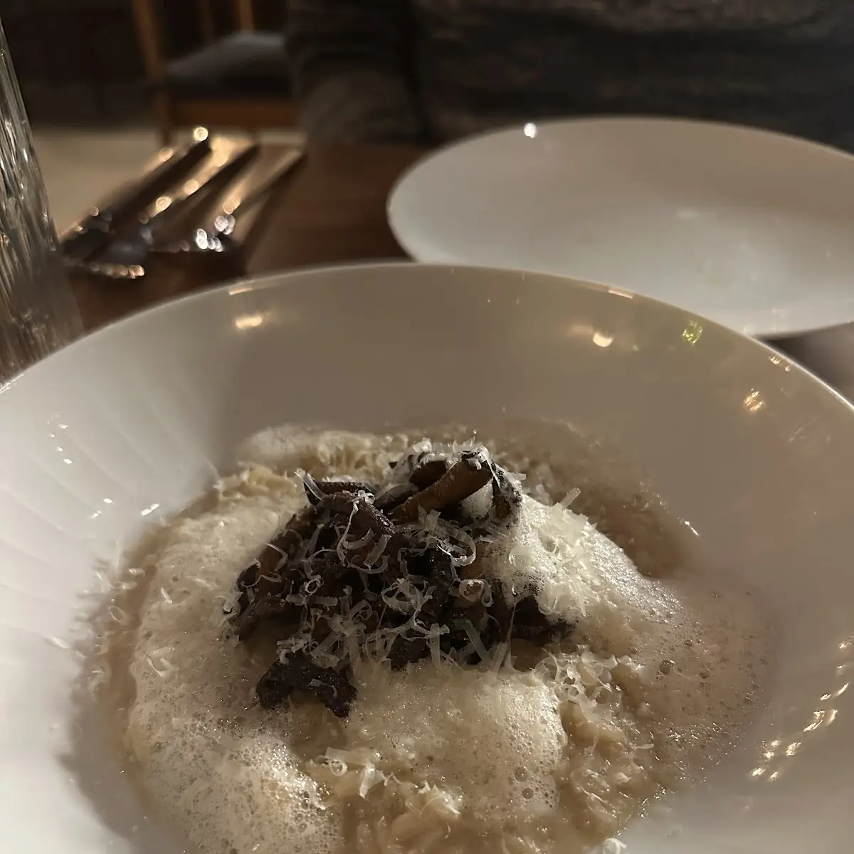 Mushroom Risotto with Cheese Foam