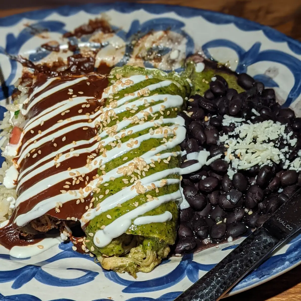 Mole Verde Chicken Enchiladas
