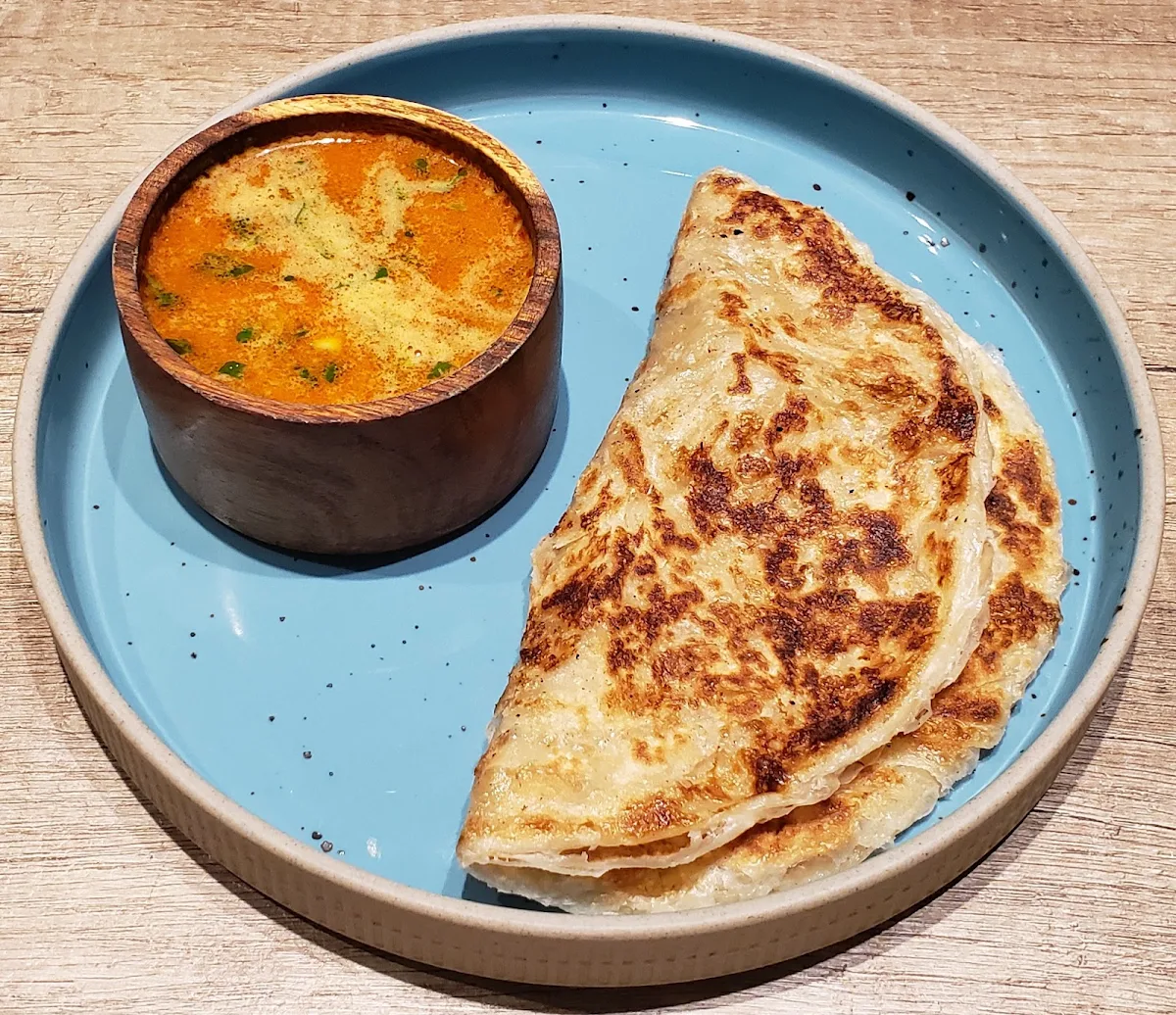 Palatha with Chicken Curry