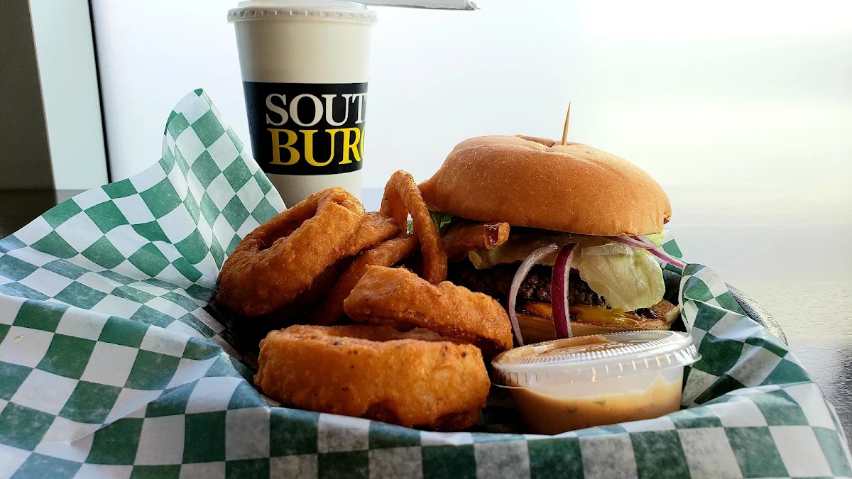 Burger and Onion Ring