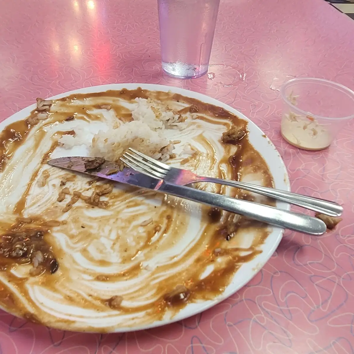 The Empty Plate the Hamburger Steak Was Hiding