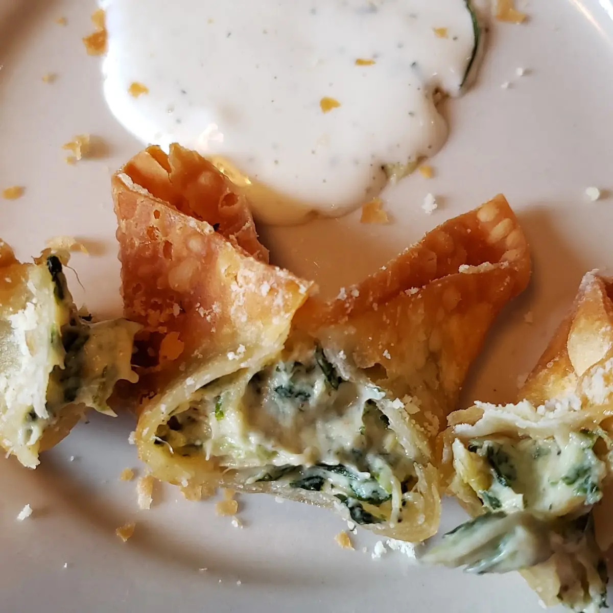 Spinach Artichoke Wontons