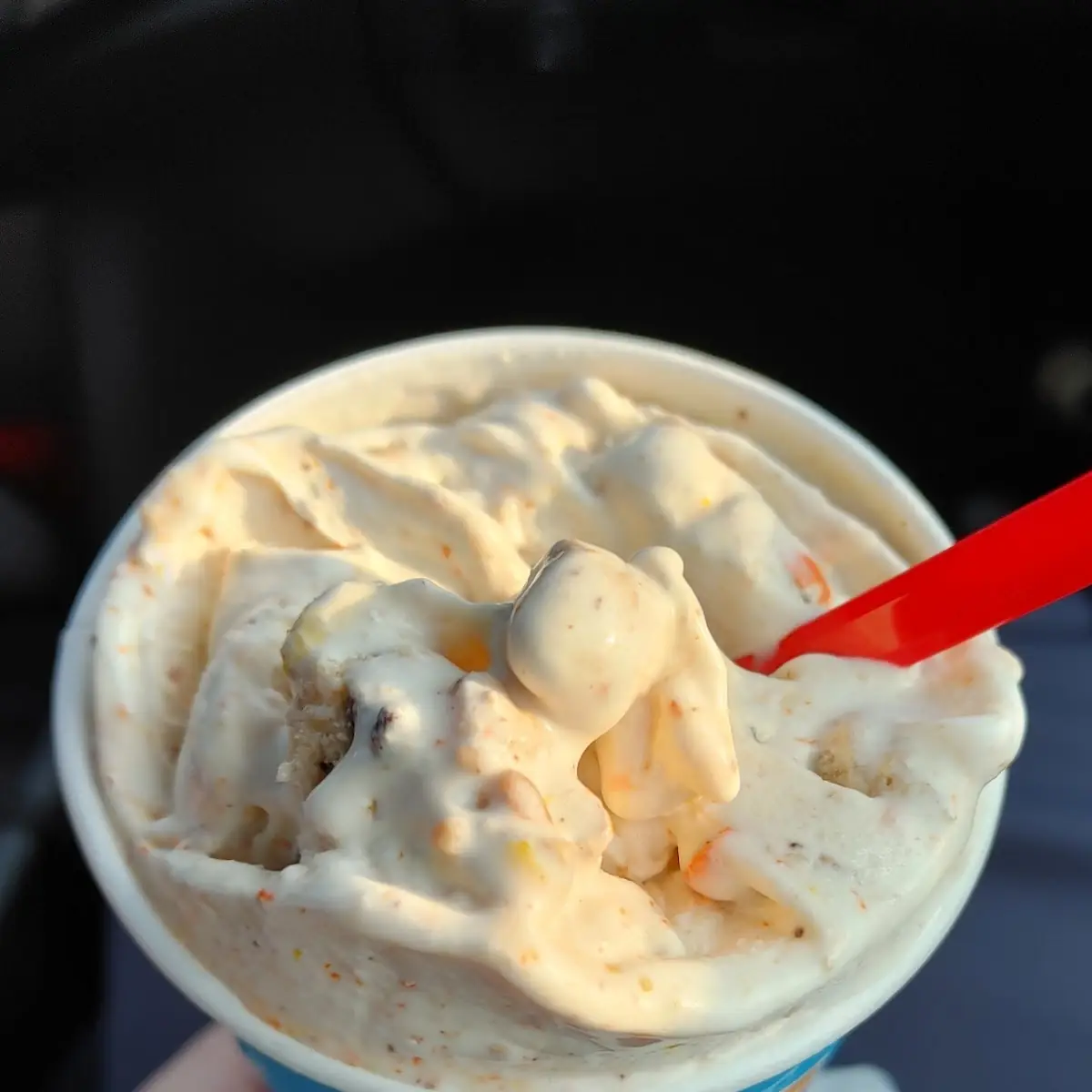 Reeses Pieces Cookie Dough Blizzard