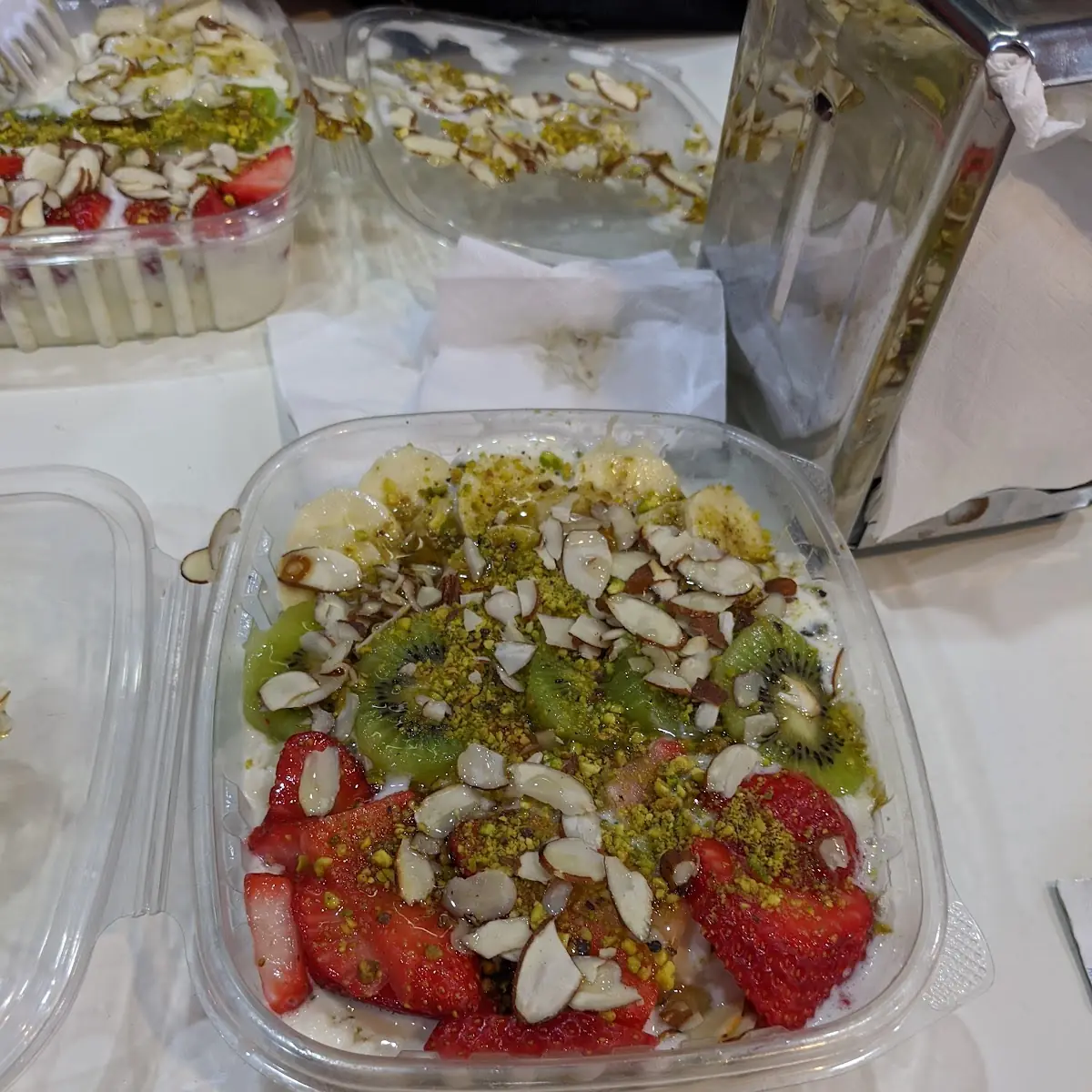 Kashta with Fresh Fruit Chunks