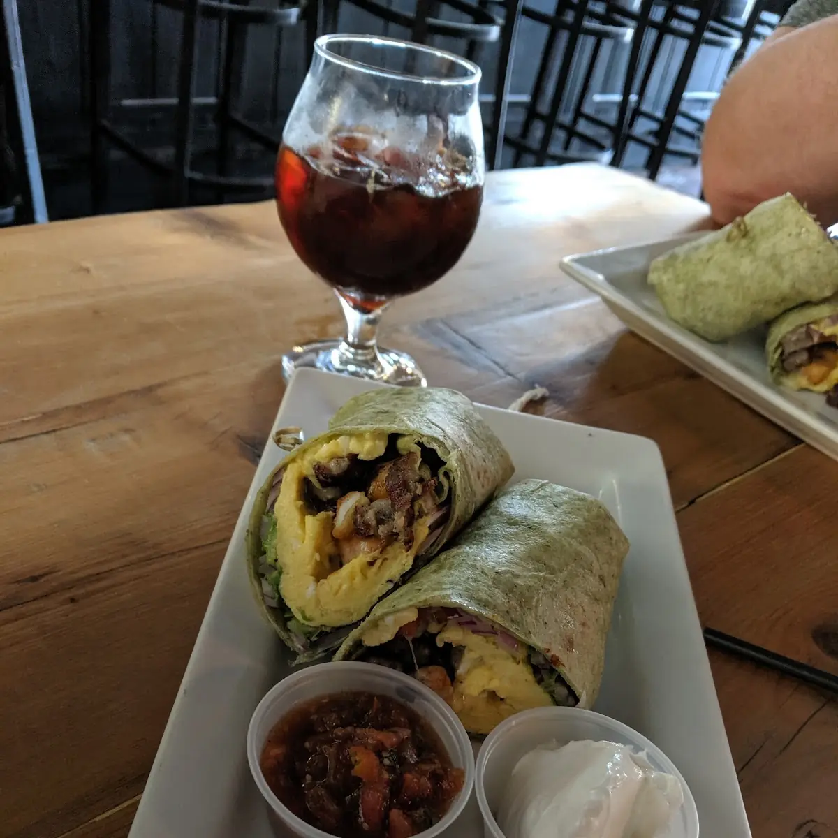 Breakfast Burrito and Cold Brew