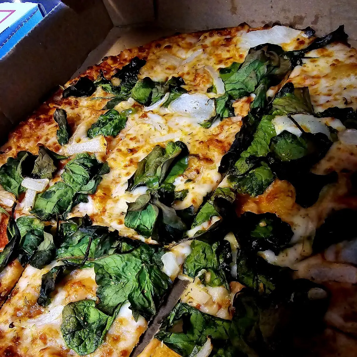 Spinach and Sausage Pizza