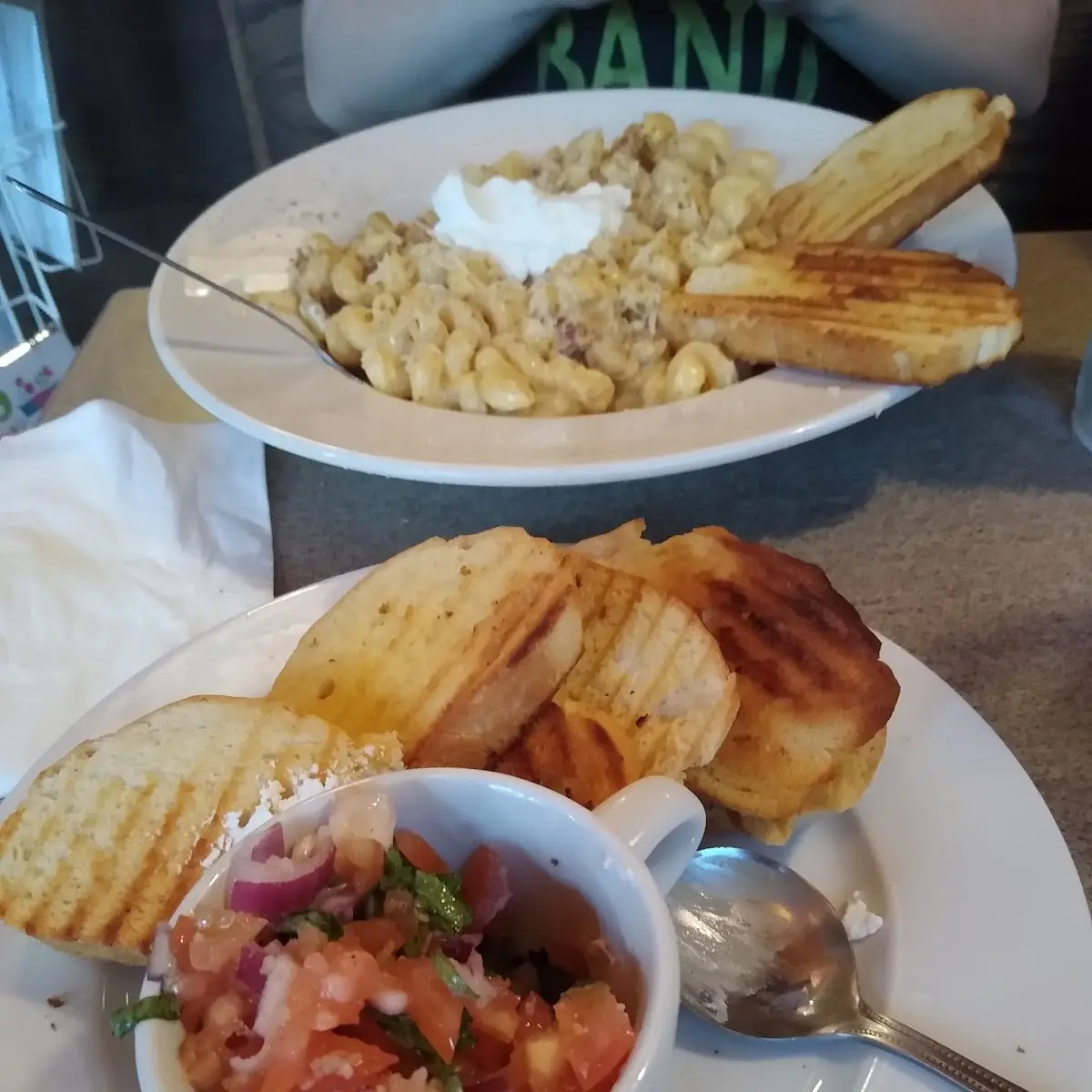 Focaccia Bread and Mac and Cheese