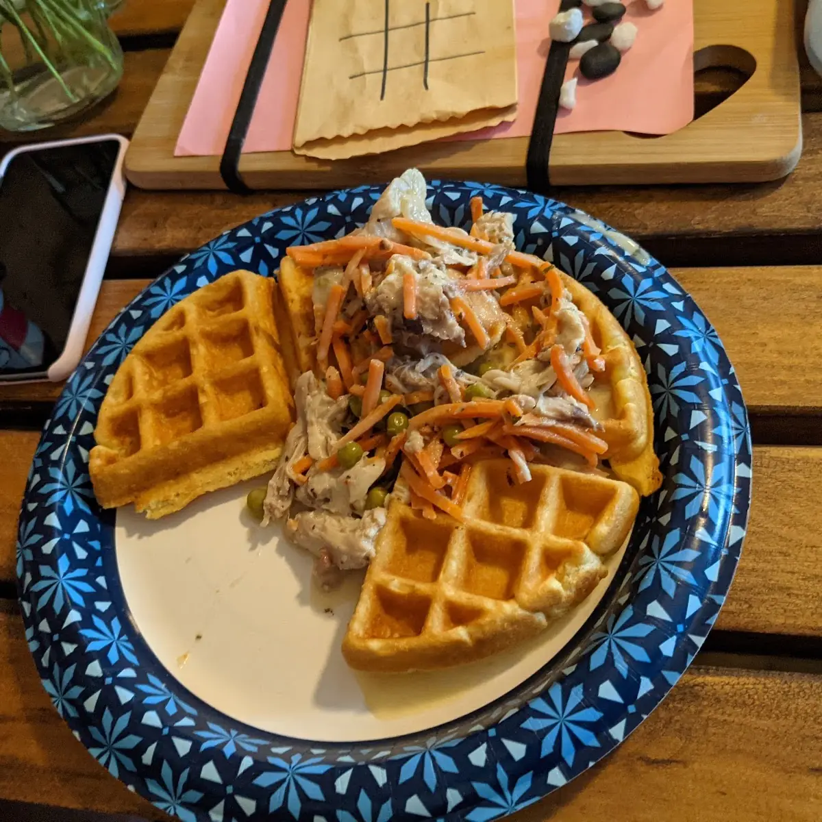 Chicken Pot Pie Waffle