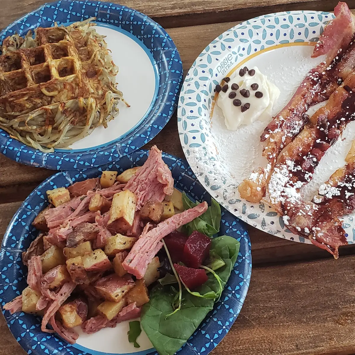 Chocolate Bacon Hash Browns Corn Beef Hash