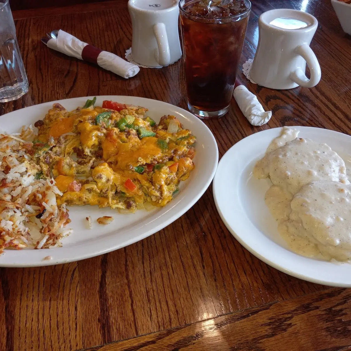 Chorizo Eggs Hash Browns Biscuit and Gravy