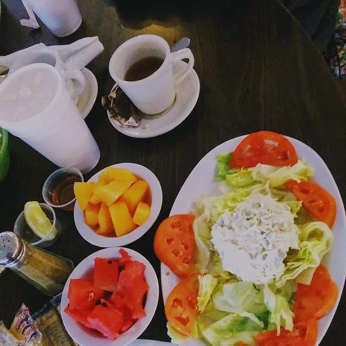 Chicken Salad with Fresh Local Fruit