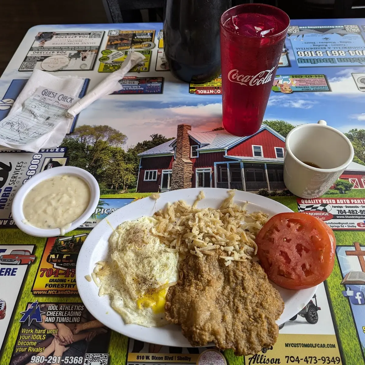 Country Fried Steak and Eggs