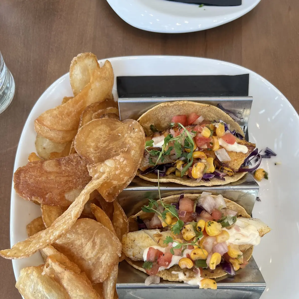 Baja Fish Tacos with House Chips